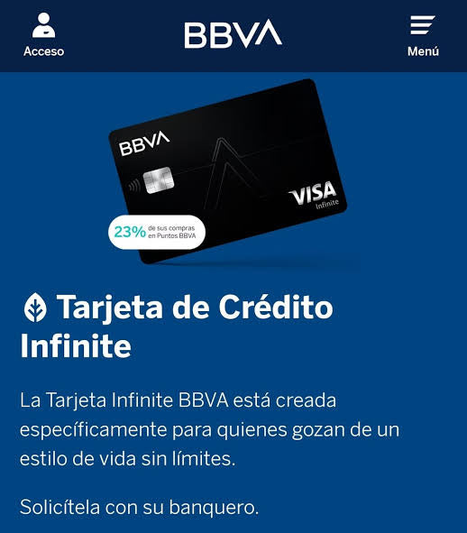Tarjeta de Crédito Infinite